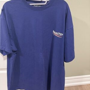 Balenciaga Men's Classic Navy Tee